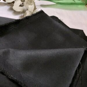 True Black Heavyweight Cotton Poly Semi-Stretch Fabric Material | 5 yards